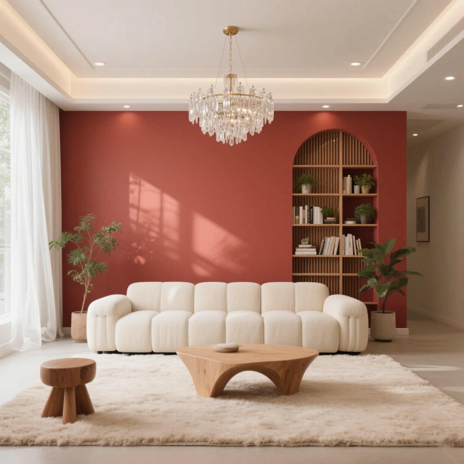 JingHu wall finish in a living room